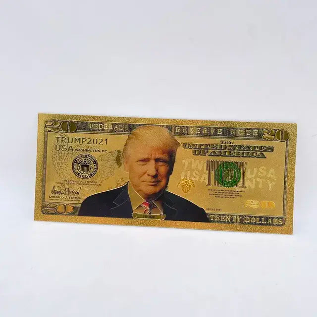 24K Color Gold Banknote Donald Trump Gold Plated $1000 US