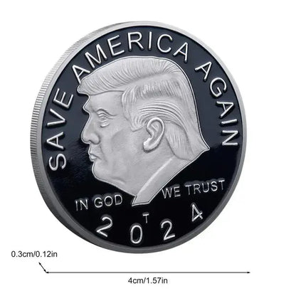 2024 President Donald Trump Coin Gold Silver Plated