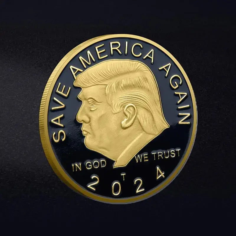 2024 President Donald Trump Coin Gold Silver Plated